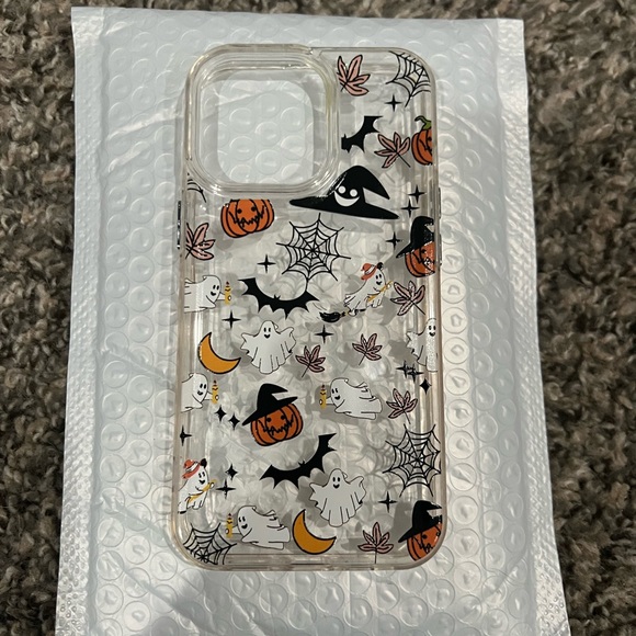 Halloween Themed Clear Phone Case - Picture 1 of 3
